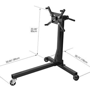 Torin AT23401B Steel Rotating Engine Stand with 360 Degree Rotating Head: 3/8 Ton (750 lb) Capacity, Black