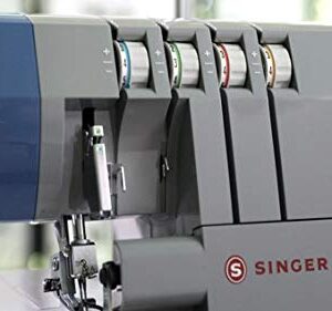 SINGER | Heavy Duty Serger Overlock Machine | Metal Frame | 2/3/4 Thread Capacity | 60% Larger Cutting Knife Grey