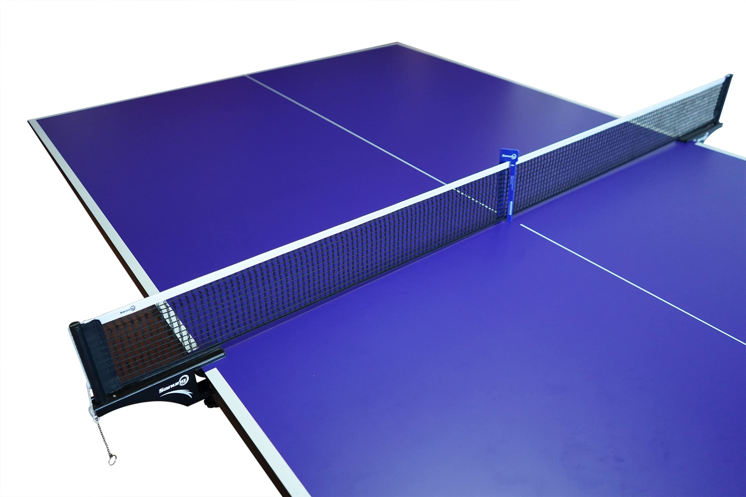 Sanung S405 Thickened Table Tennis Net and Post Set, Professional Foldable High Duty Ping Pong Screw on Clamp Net with Stable Base for Standard Table, Easy to Carry Install