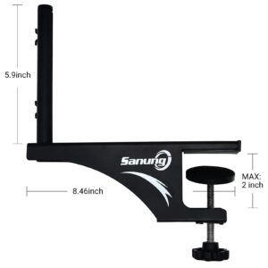 Sanung S405 Thickened Table Tennis Net and Post Set, Professional Foldable High Duty Ping Pong Screw on Clamp Net with Stable Base for Standard Table, Easy to Carry Install