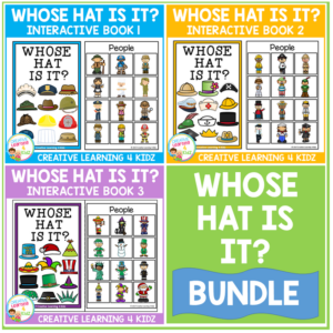 whose hat is it? interactive book bundle community helpers
