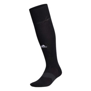 adidas womens metro 5 soccer (1-pair) otc sock team, black/night grey/white, large us