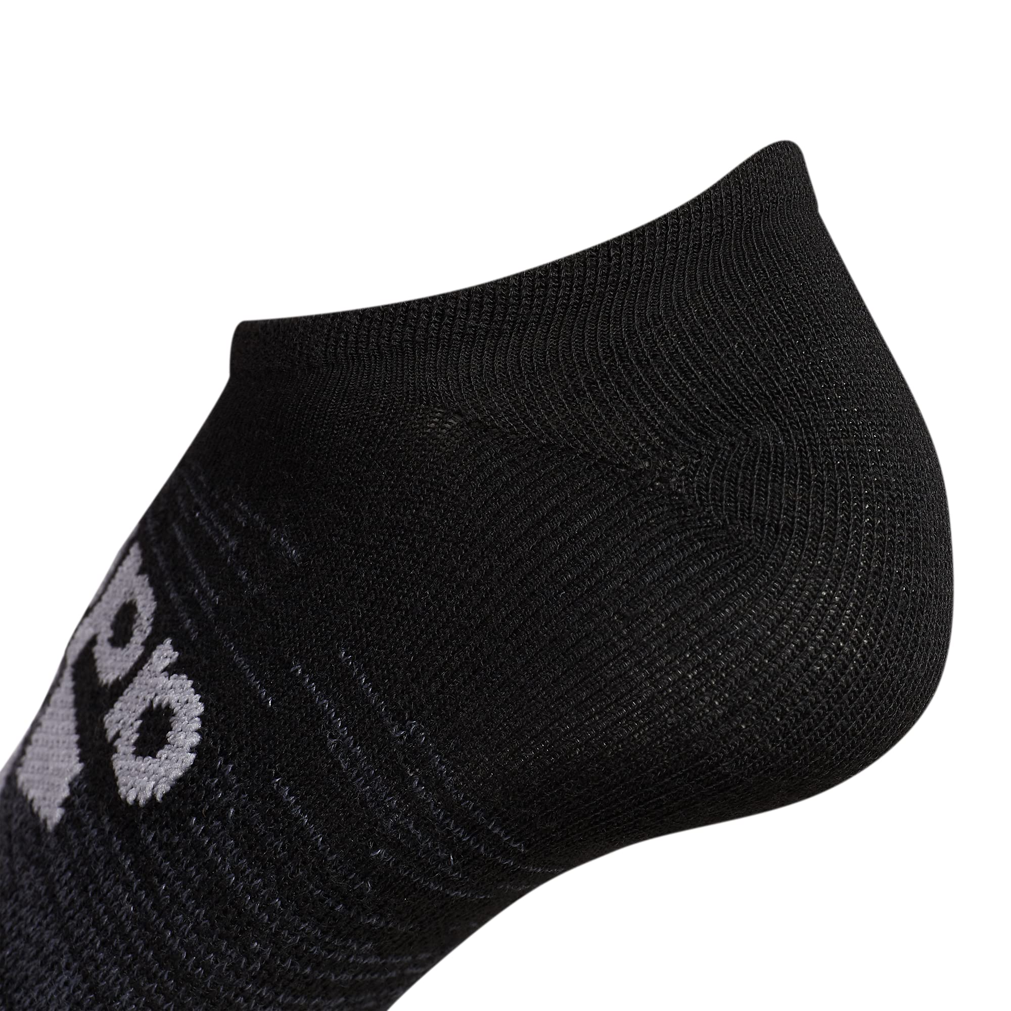 adidas Women's Superlite Badge of Sport No Show Socks (6-Pair), Black/Grey/CoreWhite, Medium