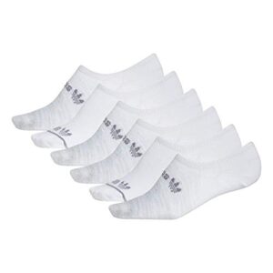 adidas Originals Women's Superlite Gradient Forum Logo Super No Show Socks (6-Pair), White/Grey, Medium