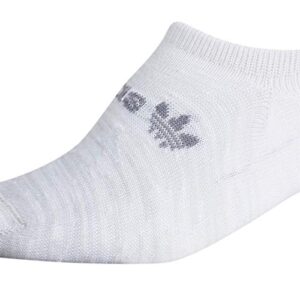 adidas Originals Women's Superlite Gradient Forum Logo Super No Show Socks (6-Pair), White/Grey, Medium