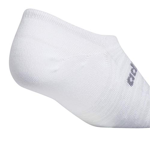 adidas Originals Women's Superlite Gradient Forum Logo Super No Show Socks (6-Pair), White/Grey, Medium