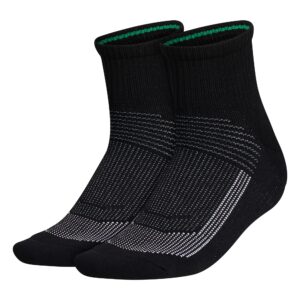 adidas ub21 superlite running quarter socks (2-pair), black/grey/white, medium
