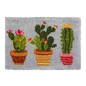 hcdmre tapestry kits latch hook rug kits carpet embroidery latch hook rug needlework button package diy rugs hook rug point rug cactus