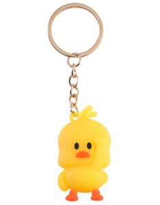 woiwo 10 pcs duck accessories dancing yellow doll pendant creative cartoon gift duck key chain