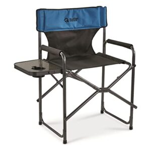 guide gear oversized tall director’s camp chair, portable, folding, 500-lb. capacity blue/black