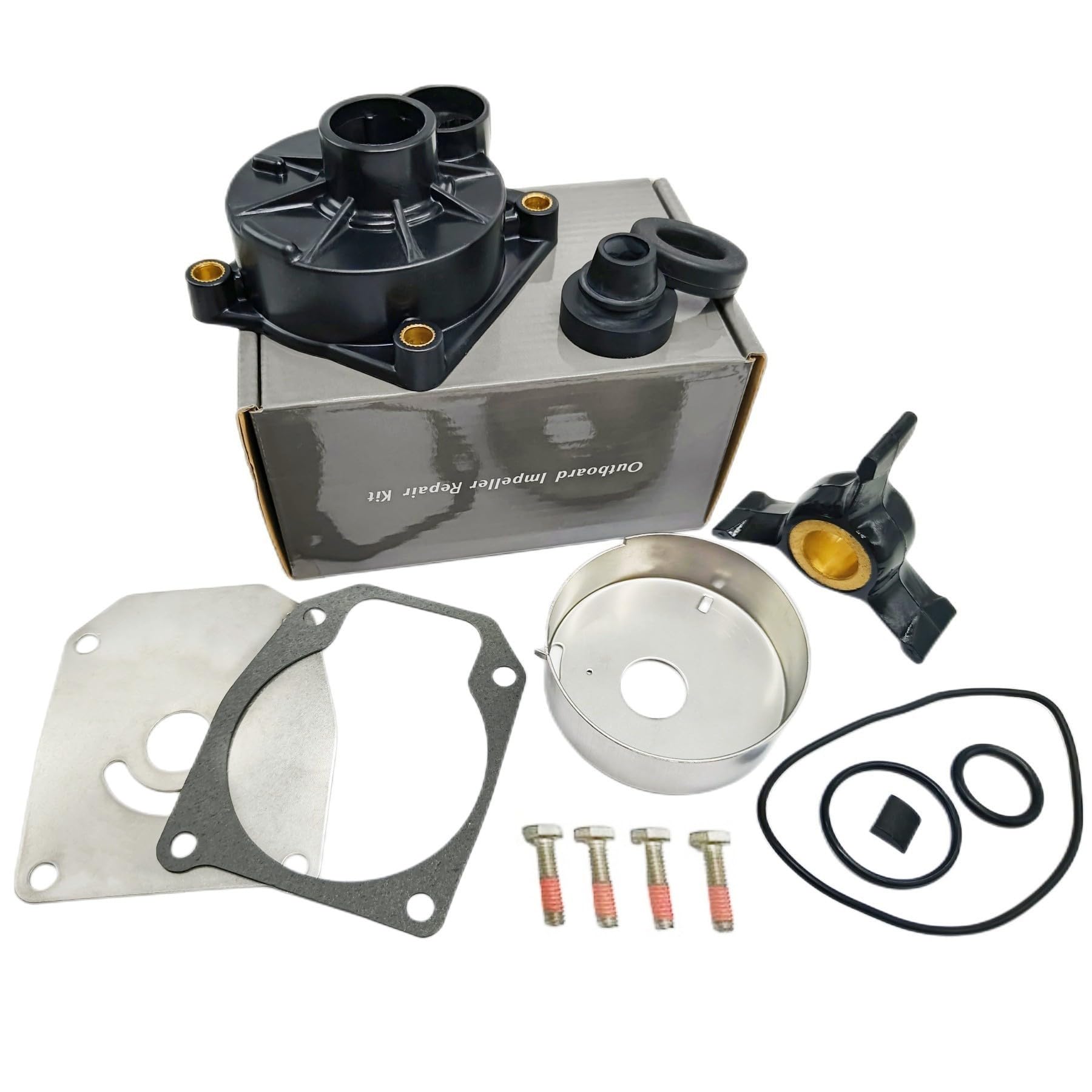 GHmarine 438592 Water Pump Impeller Repair Kit Replaces Evinrude Johnson 40 45 48 50 HP Outboard Marine Motors with Housing Sierra 18-3454 18-3394