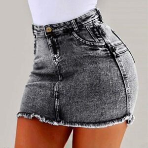 LISTHA Women Summer Short Jeans Denim Female Pockets Wash Denim Mini Skirts