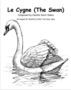 the swan arranged for band - score and parts