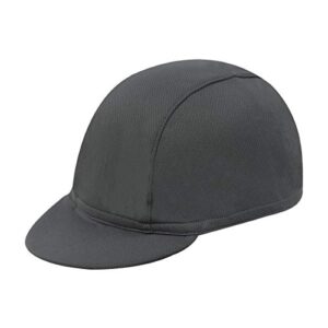 docila solid color cycling cap under helmet bicycle hat adjustable skull caps with reflextive sun brim (gray)