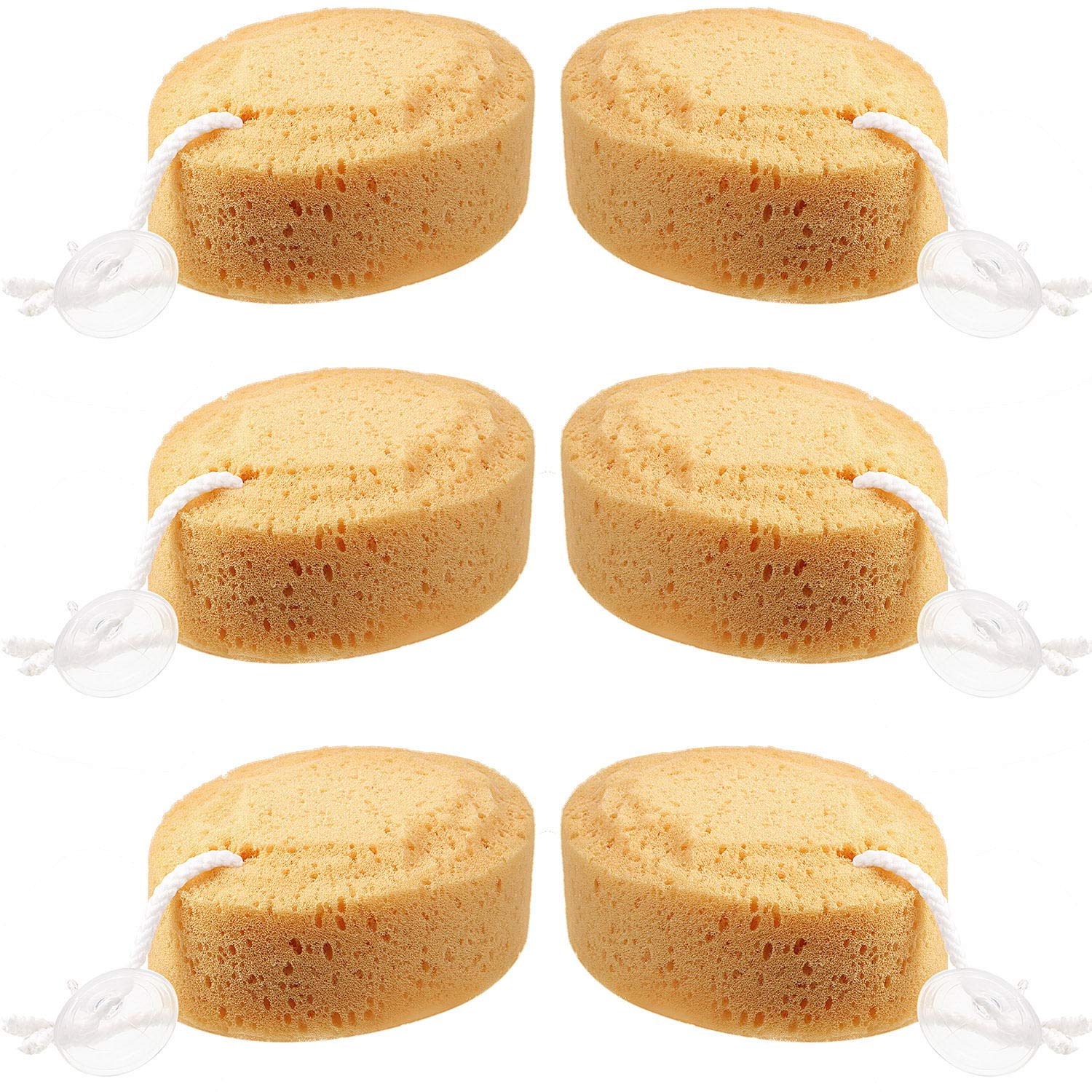 6 Pieces Foam Body Sponge Soft Exfoliating Bath Sponge Shower Sponge Body Scrubber for Adults and Kids Body Cleansing Supplies, 5.5 Inch