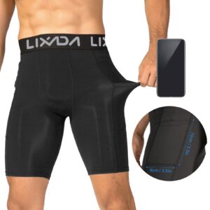 LIXADA Men's Compression Shorts Pants 3Packs, Performance Sports Baselayer Cool Dry Tights Active Workout Underwear