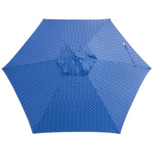 rio brands rio beach 7' outdoor upf50+ sun protection wind vent market beach umbrella, blue