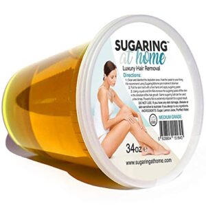 sugaring hair removal paste medium for professional use on bikini, brazilian, arms, legs, back 34 oz.