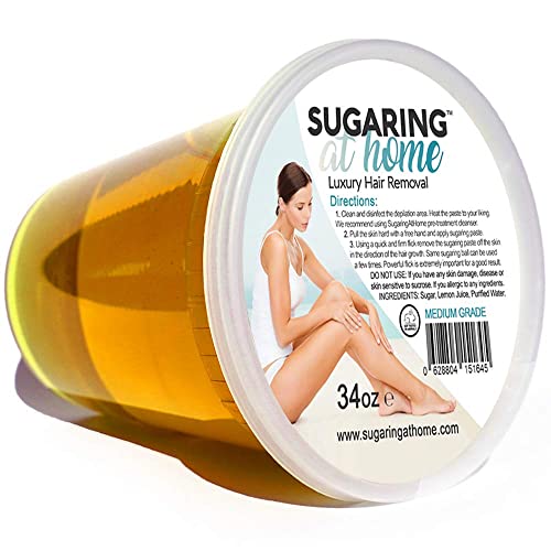 Sugaring Hair Removal Paste Medium for Professional Use on Bikini, Brazilian, Arms, Legs, Back 34 oz.