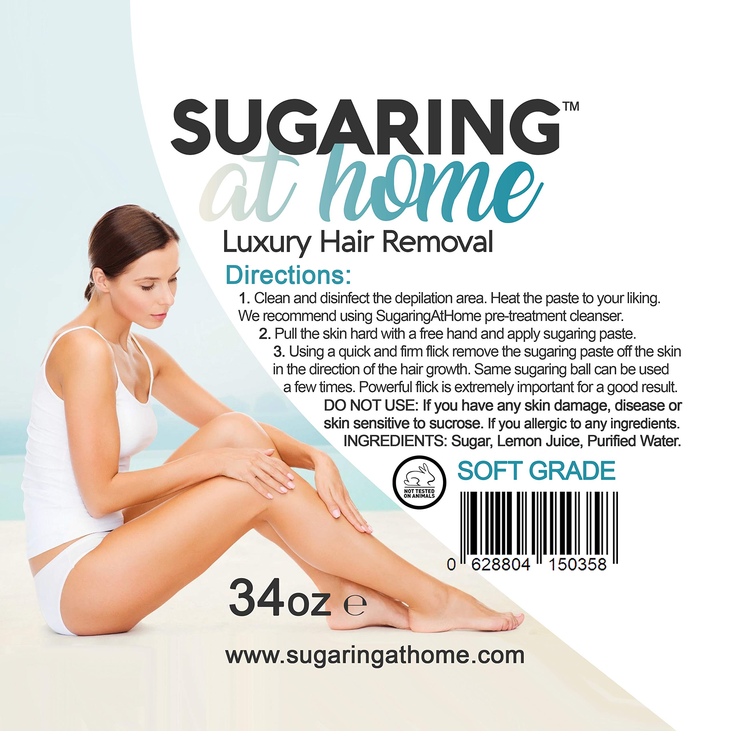 Sugaring for Strips, Bondage, Applicator Made for Legs, Back, Chest 34 Oz.