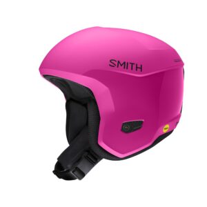 smith icon jr. mips snow helmet in matte pink, size youth medium