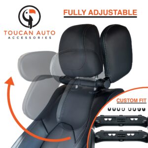 TOUCAN AUTO Headrest Pillows Universal Car Headrest Pillow/Car Neck Support. Car Seat Head Support for Toddler Carseat, Kids Car Sleeping and Car Travel Accessories for Adults or Kids