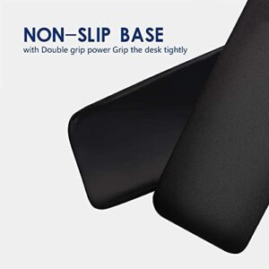 Silicone Keyboard Wrist Rest Pad- Non-Slip Durable & Comfortable for Easy Typing & Pain Relief, Gel Wrist Rest for Keyboard, Strong Grip Designed for Office & Home Use Black 15.7x2.5 in