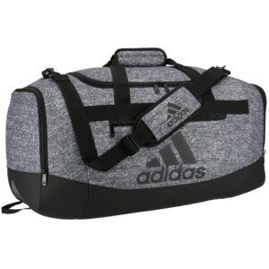 adidas defender 4 medium duffel bag, jersey onix grey/black, one size