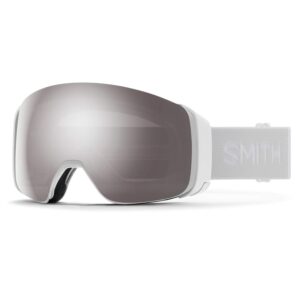 smith optics 4d mag unisex snow winter goggle - white vapor, chromapop sun platinum mirror