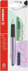 stabilo flow cosmetic fountain pen metallic purple/green