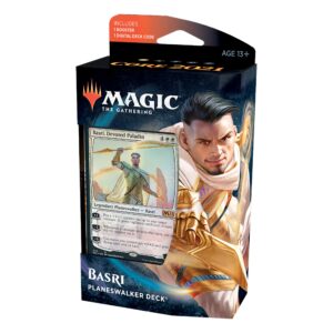 magic: the gathering basri ket, devoted paladin planeswalker deck | core set 2021 (m21) | 60 card starter deck