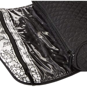 Vera Bradley Women's Microfiber on a Roll Makeup Brush & Pencil Case, Black, One Size