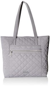 vera bradley women's performance twill vera tote bag, classic gray, one size