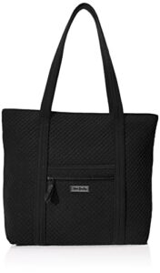 vera bradley women's microfiber vera tote bag, true black, one size