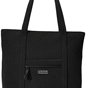 Vera Bradley Women's Microfiber Vera Tote Bag, True Black, One Size