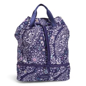 vera bradley women's recycled lighten up reactive sport gym bag, belle paisley, one size