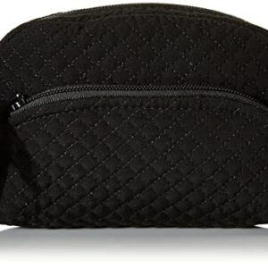 Vera Bradley Women's Microfiber Mini Cosmetic Makeup Organizer Bag, Black, One Size