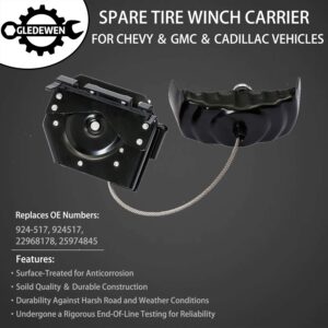 Spare Tire Hoist Spare Tire Winch Carrier | for 2001-2018 Chevy Suburban Avalanche Tahoe GMC Yukon Cadillac Escalade | Replaces# 924-517, 22968178, 25974845, 15204233