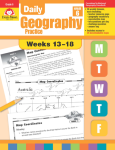 daily geography practice, grade 6, weeks 13–18