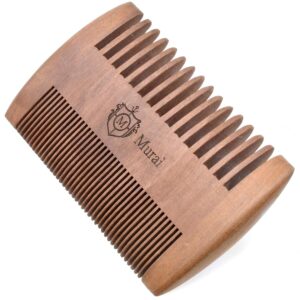 Murai Beard Kit for Men Gift Set Mens Beard Grooming Kit - Military Paddle Hair Brush, Large Handle Beard Brush, Pocket Sized Oval Beard Brush, Wood Beard Comb, and Hairbrush Cleaner (Beard Kit, Soft)