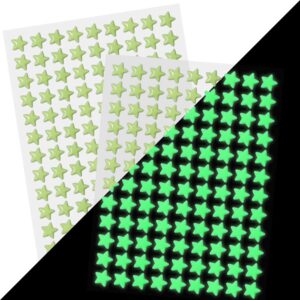 duofire glow in the dark stars, ceiling stars glow in the dark, ultra bright glowing stars of 216 pcs, 3d design perfect for kids room or birthday gift, beautiful wall decals and ceiling decors