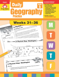 daily geography practice, grade 5, weeks 31–36