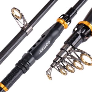 Goture Telescopic Spinning Fishing Rod Saltwater Freshwater Travel Retractable Rods Poles for Trolling Surf Casting,Super Hard Carbon ¡­