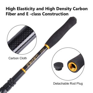 Goture Telescopic Spinning Fishing Rod Saltwater Freshwater Travel Retractable Rods Poles for Trolling Surf Casting,Super Hard Carbon ¡­