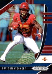 2020 panini prizm draft prizms blue #27 david montgomery iowa state cyclones football trading card