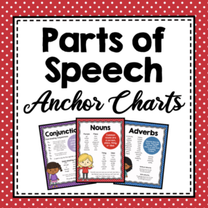 printable parts of speech anchor charts and reference cards