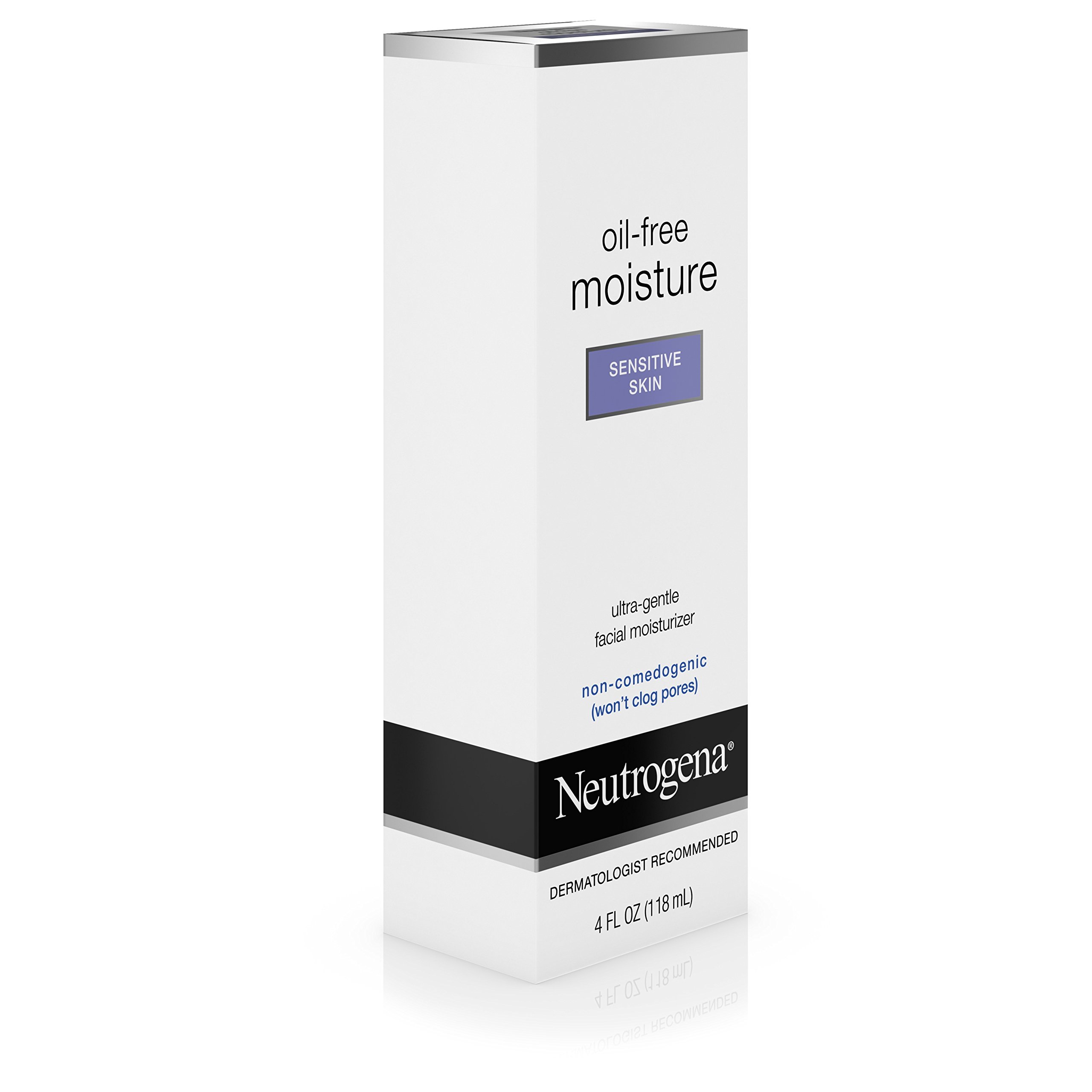 Neutrogena Oil-Free Daily Facial Moisturizer for Sensitive Skin, Ultra-Gentle & Lightweight Moisturizers Free of Fragrances & Dyes, 4 fl. oz