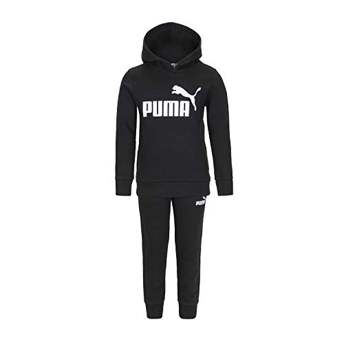 PUMA Boys' Pullover Hoodie & Jogger, Black, 3T