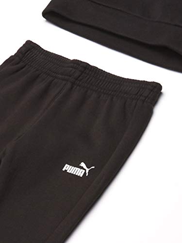 PUMA Boys' Pullover Hoodie & Jogger, Black, 3T