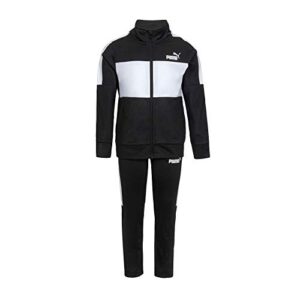puma boys' track jacket & pant, black, 0-3m
